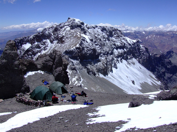 High camp on Aconcagua at 5900m.