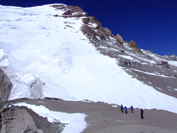 High on the east ridge, Polish Glacier route, Aconcagua