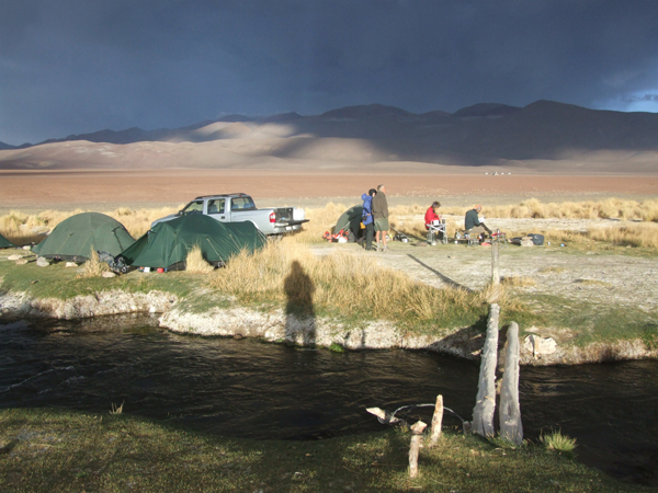 Acclimatisation camp at 3500m in the Valle de Chaschuil. We saw a Puma near here the next day.