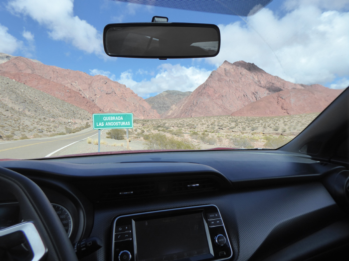 Driving up the Quebrada de los Angosturas above Fiambala, Catamarca, Argentina.  