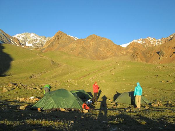 Sunrise at our campsite, Cordon del Plata, January 2016. 