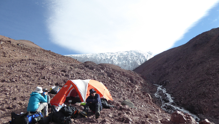 High camp on Majadita, Argentina