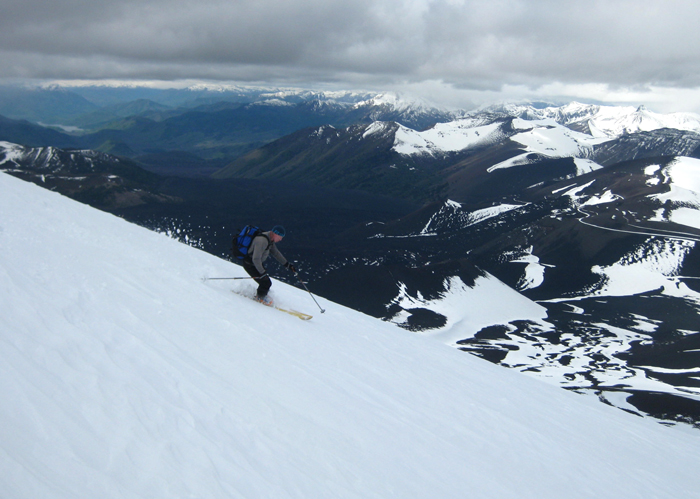 Skiing Volcan Lonquimay.