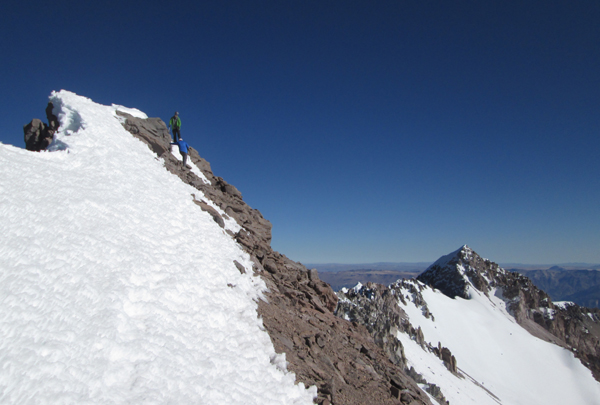 On the summit ridge of CSolimana