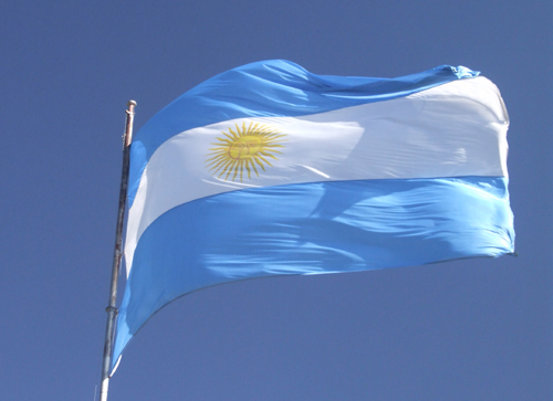 The Argentina Flag, a reflection of the sky.