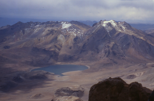 Condoriri seen from the summit of Pomerape. 