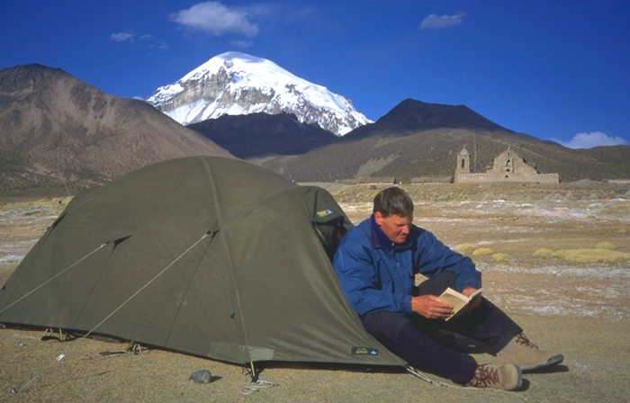 Approaching the summit of Sajama, Cordillera Occidental, Bolivia