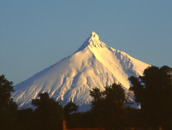 Volcan Puntiagudo from the north in winter