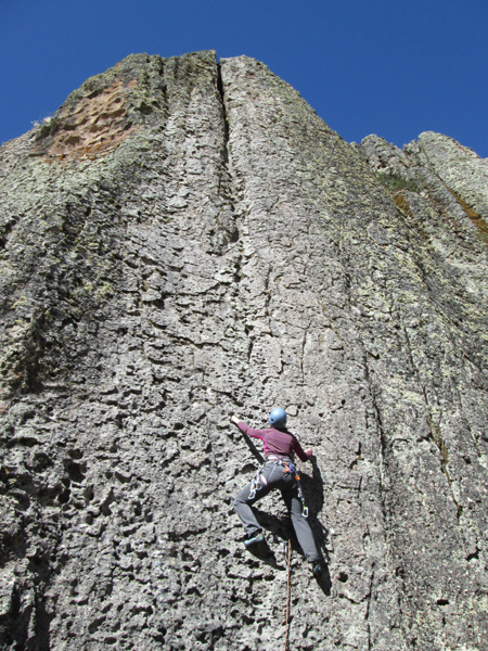 Climbing at Hatunmachay, Cordillera Negra, Ancash, Peru