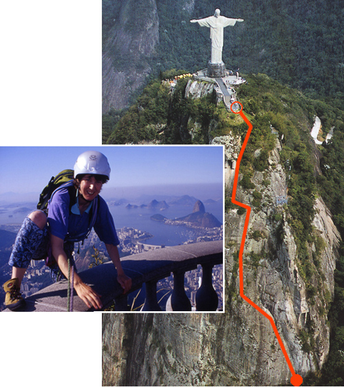 K" climb to the Cristo Redentor monument, Rio de Janeiro, Brazil