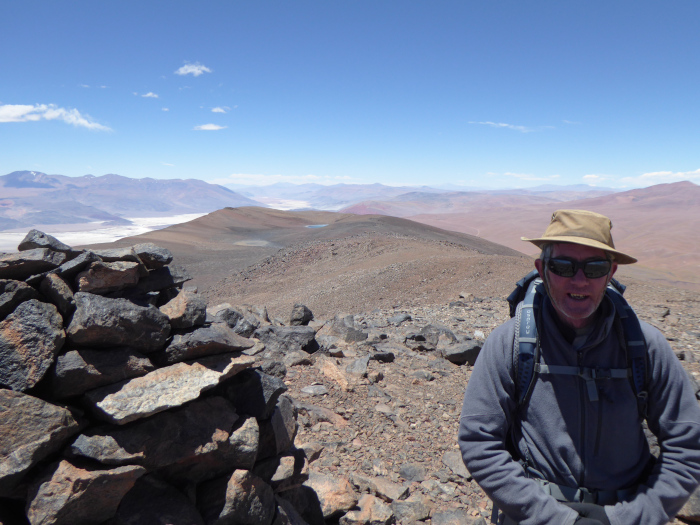 Looking out across the Salar de Antofalla from the summit of Calalaste. 
